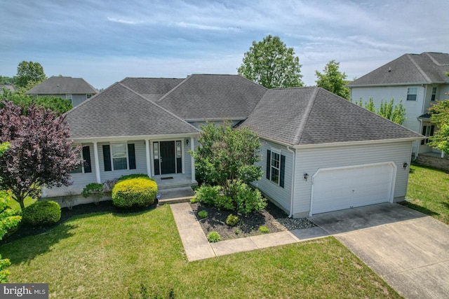 328 Gillibrook Ln, Dover, DE 19904 - traditional-style house with a garage, concrete driveway, a front lawn, and a shingled roof