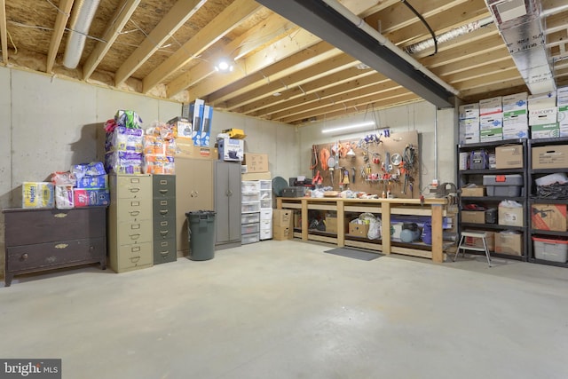 82 S Village Cir Unit 238, Palmyra, PA 17078 - unfinished below grade area with a workshop area