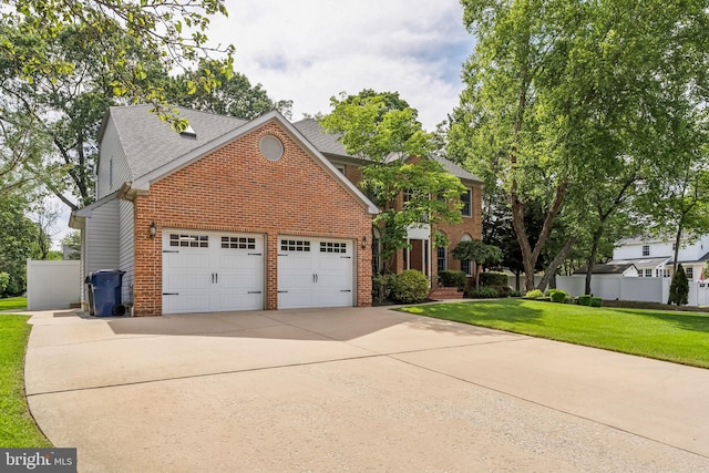 22 Devonshire Dr, Voorhees, NJ 08043 - traditional-style house featuring brick siding, driveway, a garage, and a shingled roof