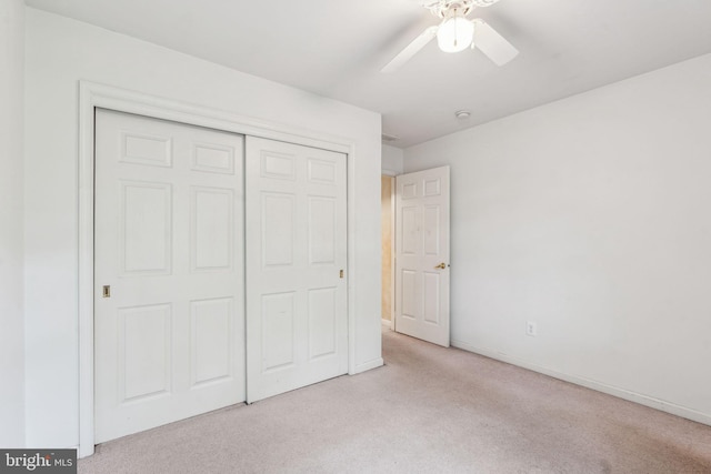 22 Devonshire Dr, Voorhees, NJ 08043 - unfurnished bedroom featuring carpet flooring, a closet, baseboards, and a ceiling fan