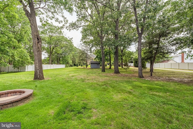 22 Devonshire Dr, Voorhees, NJ 08043 - view of yard featuring a fire pit