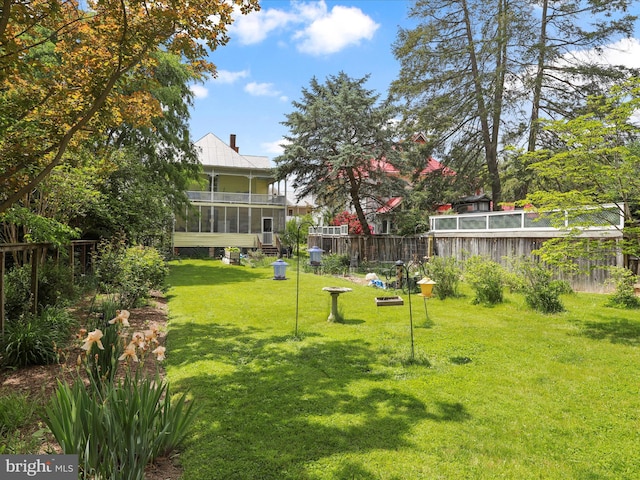 214 Center St, Edinburg, VA 22824 - view of yard featuring a sunroom