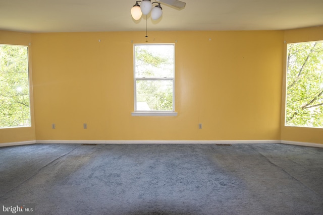 1158 Custer Dr, Auburn, PA 17922 - empty room featuring carpet floors, a ceiling fan, and baseboards