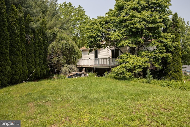 1158 Custer Dr, Auburn, PA 17922 - view of yard featuring a wooden deck
