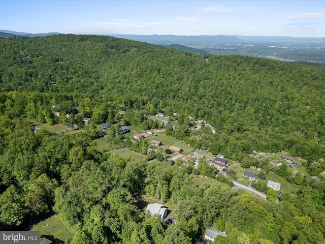433 Tulip Poplar Dr, Linden, VA 22642 - aerial view of property and surrounding area with a forest and a mountainous background