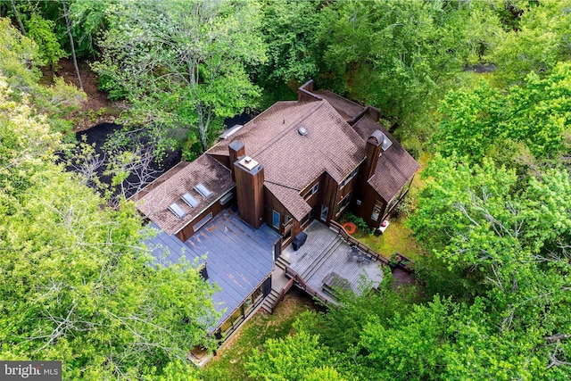view from above of property