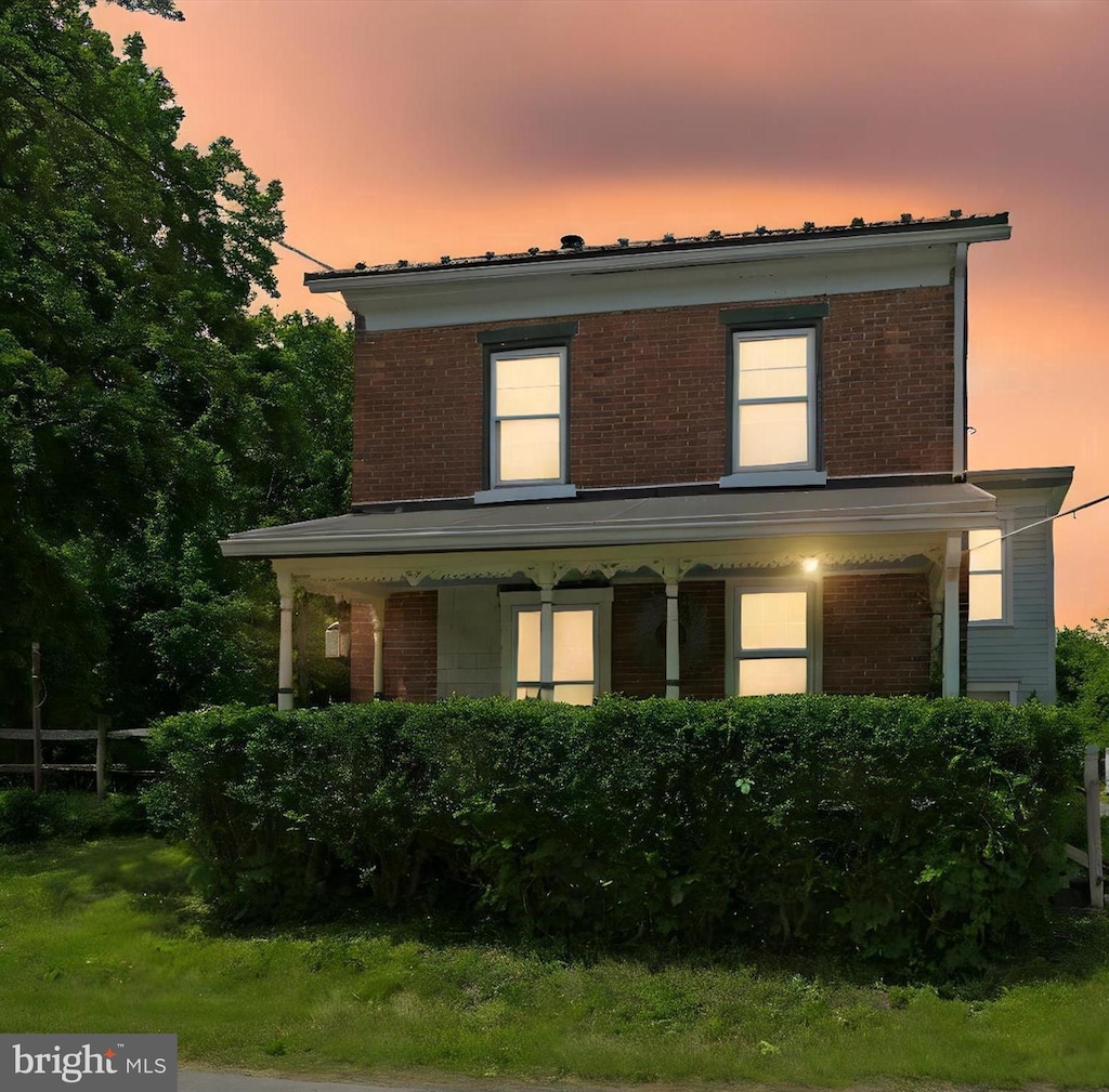 55 Scout Rd, Kempton, PA 19529 - view of front of house with brick siding and covered porch