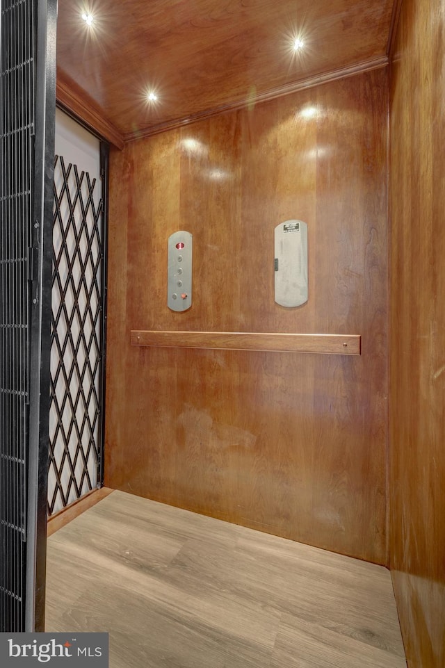 elevator with recessed lighting