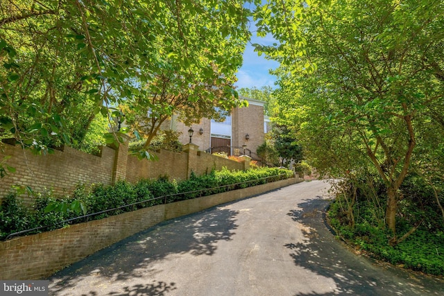 view of asphalt road