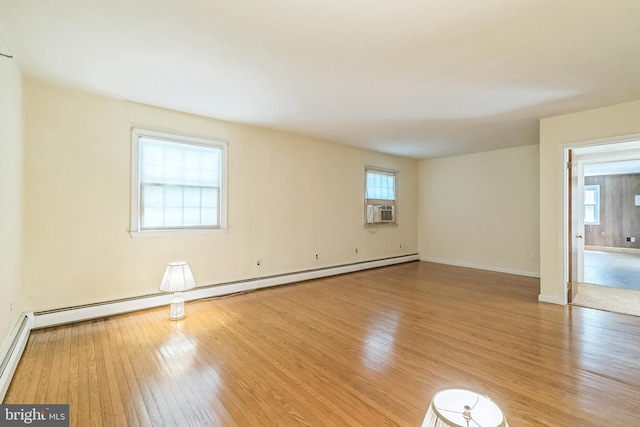 800 Little Shiloh Rd, West Chester, PA 19382 - spare room with a baseboard radiator, wood-type flooring, baseboards, and cooling unit