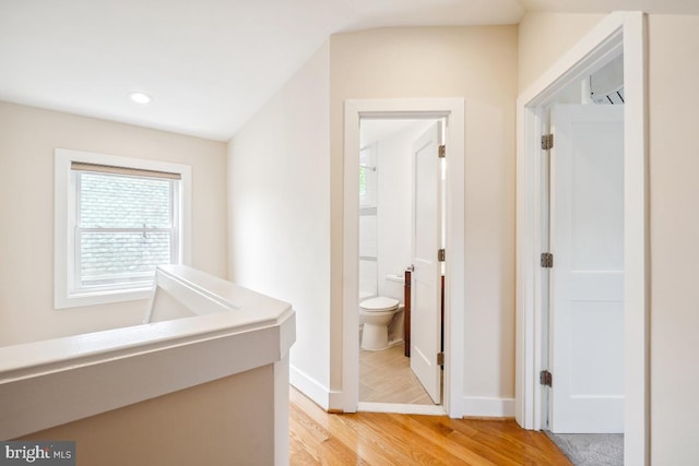 1706 Otis St NE, Washington, DC 20018 - hall with light wood finished floors, baseboards, and recessed lighting