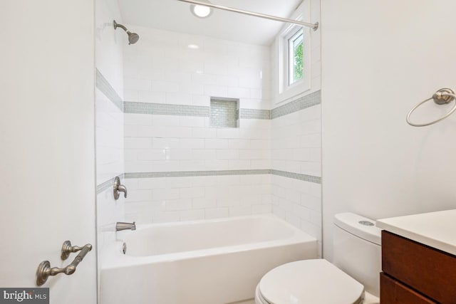 1706 Otis St NE, Washington, DC 20018 - bathroom featuring toilet, vanity, and shower / washtub combination