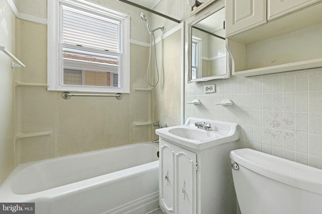 3142 Yorkway, Baltimore, MD 21222 - full bath with vanity,  shower combination, and backsplash