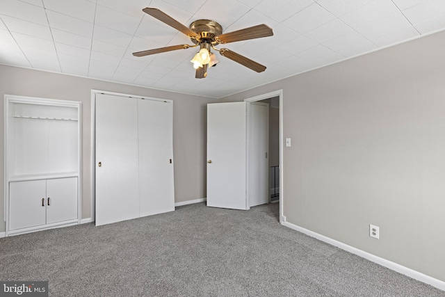 3142 Yorkway, Baltimore, MD 21222 - unfurnished bedroom with carpet flooring, a closet, and ceiling fan