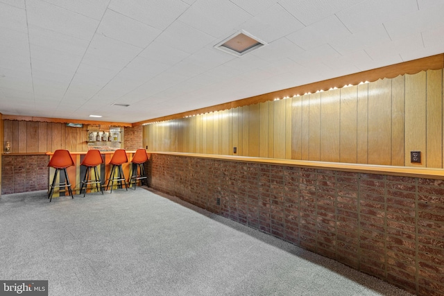 3142 Yorkway, Baltimore, MD 21222 - indoor bar with brick wall, carpet, and wood walls