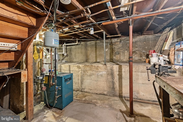 3142 Yorkway, Baltimore, MD 21222 - unfinished basement with a heating unit