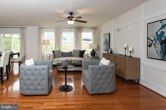 HOMESITE96 Pheasant Ridge Rd, Hanover, PA 17331 - living area featuring a ceiling fan and wood finished floors