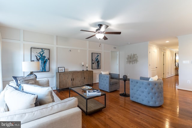 HOMESITE96 Pheasant Ridge Rd, Hanover, PA 17331 - living area featuring a ceiling fan and wood finished floors