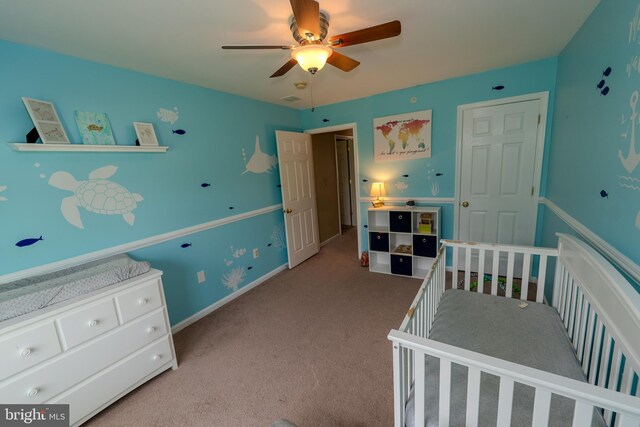 135 Hampshire Dr, Sellersville, PA 18960 - carpeted bedroom featuring baseboards and ceiling fan