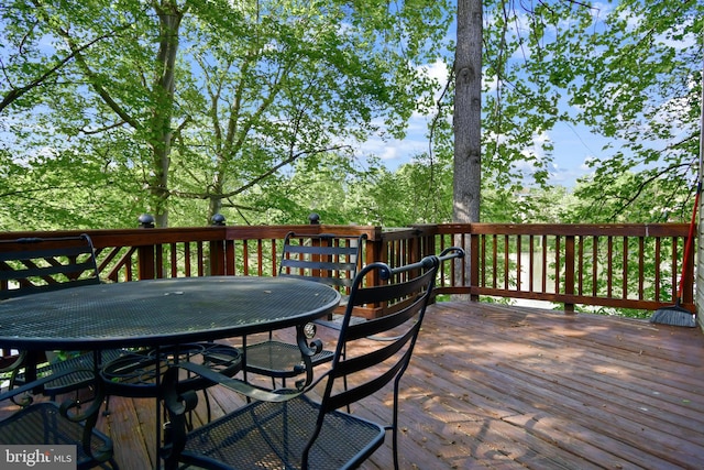 630 Brookedge Ct, Bowie, MD 20721 - wooden terrace featuring outdoor dining area