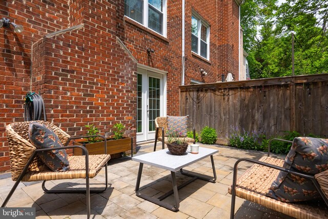 view of patio with fence