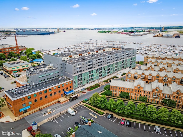 bird's eye view of a nearby body of water