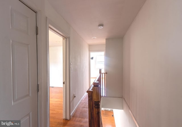 2106 S 12th St, Philadelphia, PA 19148 - hall featuring an upstairs landing, light wood-style floors, and baseboards
