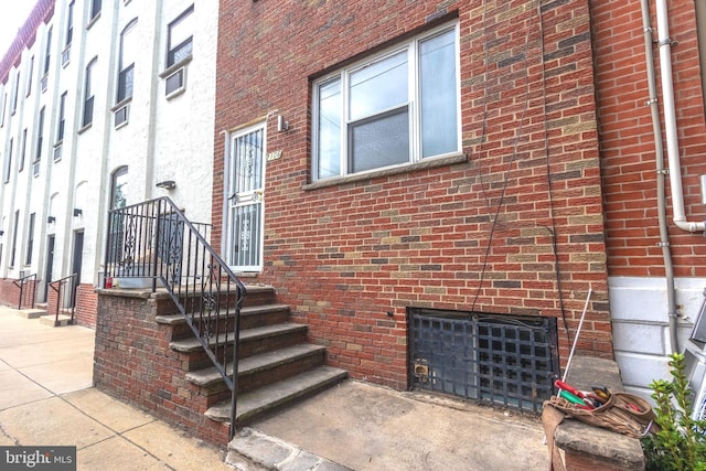 2106 S 12th St, Philadelphia, PA 19148 - property entrance featuring brick siding