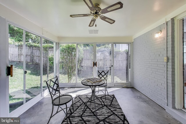 11408 Woodson Ave, Kensington, MD 20895 - sunroom featuring ceiling fan and healthy amount of natural light