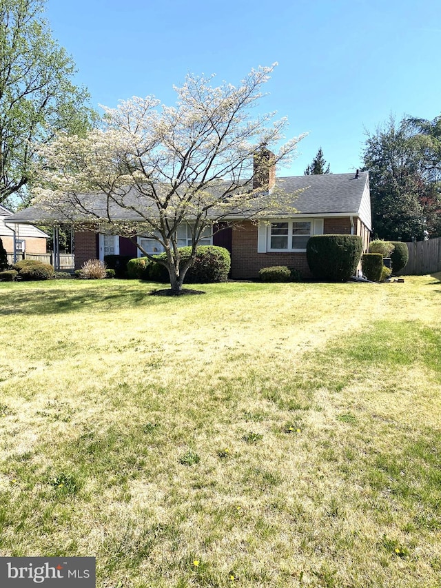 18731 Rolling Rd, Hagerstown, MD 21742 - ranch-style house with a chimney and brick siding