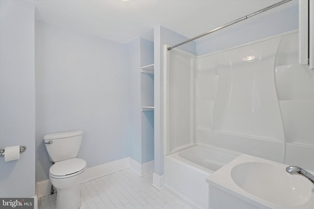 1127 Pawlings Rd, Norristown, PA 19403 - full bath with tile patterned floors, baseboards, toilet, and a sink