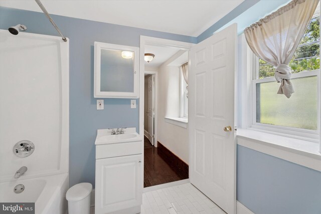 1127 Pawlings Rd, Norristown, PA 19403 - bathroom featuring shower / bathtub combination, vanity, and baseboards