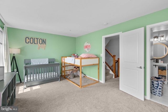 1338 Lowman St, Baltimore, MD 21230 - carpeted bedroom with a crib