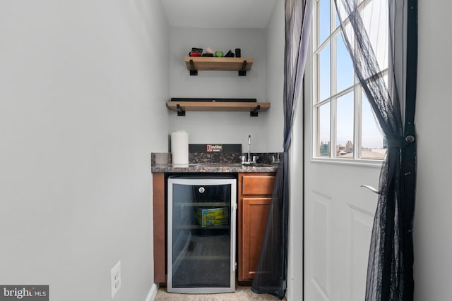 1338 Lowman St, Baltimore, MD 21230 - indoor wet bar featuring wine cooler