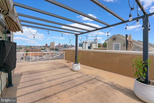 1338 Lowman St, Baltimore, MD 21230 - view of patio / terrace featuring a city view and a pergola