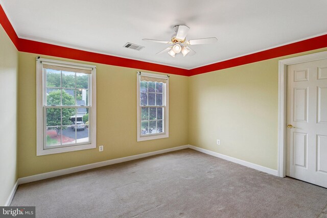 16028 Kings Mountain Rd, Woodbridge, VA 22191 - spare room featuring carpet flooring, a ceiling fan, and baseboards