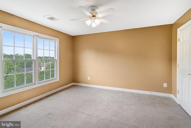 16028 Kings Mountain Rd, Woodbridge, VA 22191 - spare room with baseboards, light colored carpet, and ceiling fan