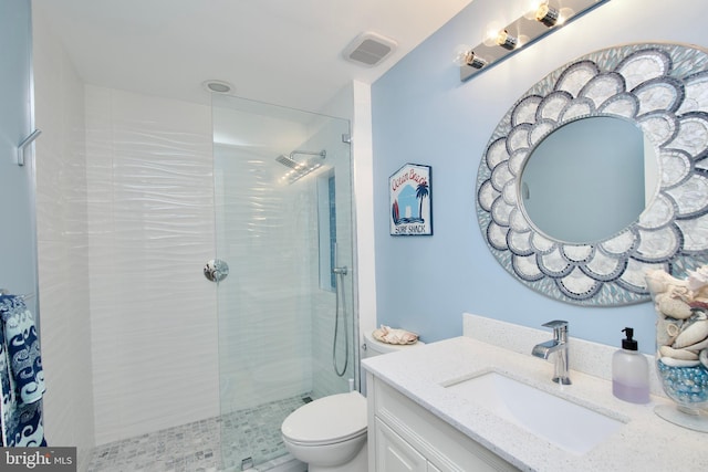 8931 Kiger St, Lorton, VA 22079 - full bathroom featuring a walk in shower, toilet, and vanity