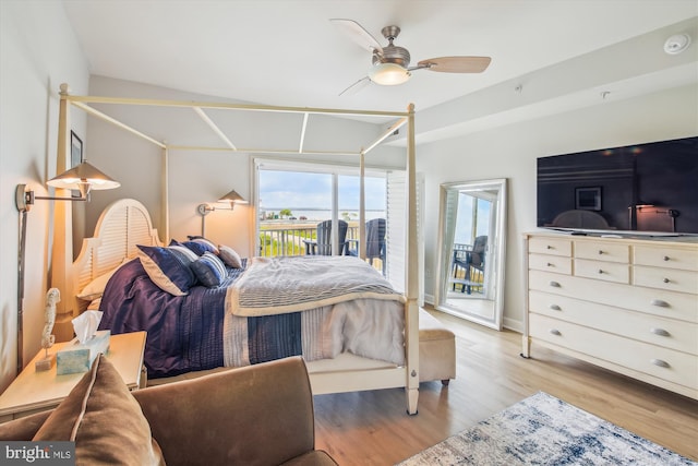 105 56th Unit 210P1, Ocean City, MD 21842 - bedroom featuring access to outside, wood finished floors, and baseboards