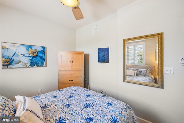 105 56th Unit 210P1, Ocean City, MD 21842 - bedroom featuring baseboards and a ceiling fan