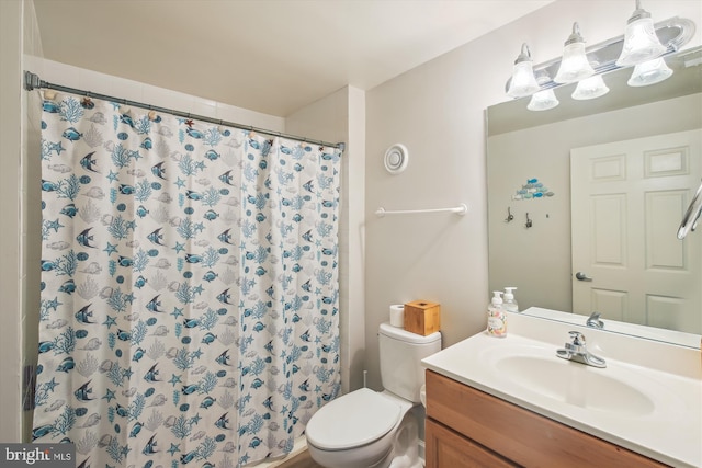 105 56th Unit 210P1, Ocean City, MD 21842 - bathroom with toilet, vanity, and curtained shower