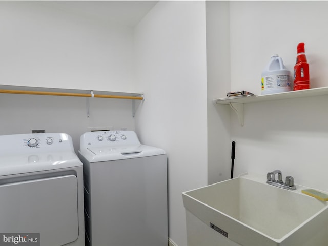 laundry area with washer and dryer