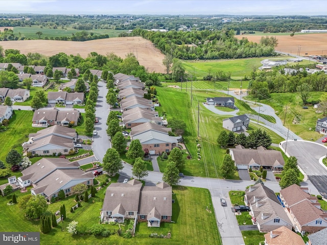 aerial view of residential area