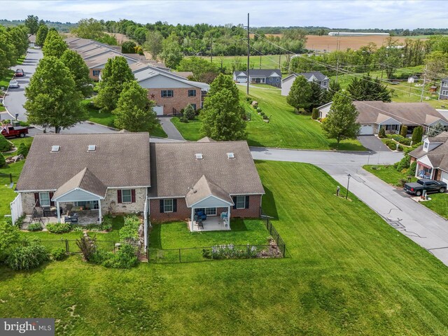 aerial view of residential area