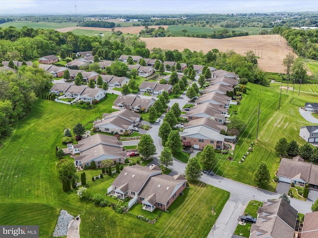 aerial view of residential area
