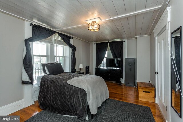 644 Early Dr, Broadway, VA 22815 - bedroom featuring wood ceiling, wood finished floors, and baseboards