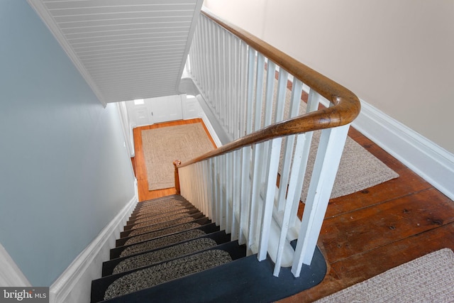 644 Early Dr, Broadway, VA 22815 - staircase with wood finished floors and baseboards