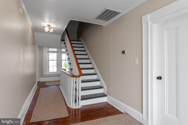 644 Early Dr, Broadway, VA 22815 - stairs featuring wood finished floors and baseboards