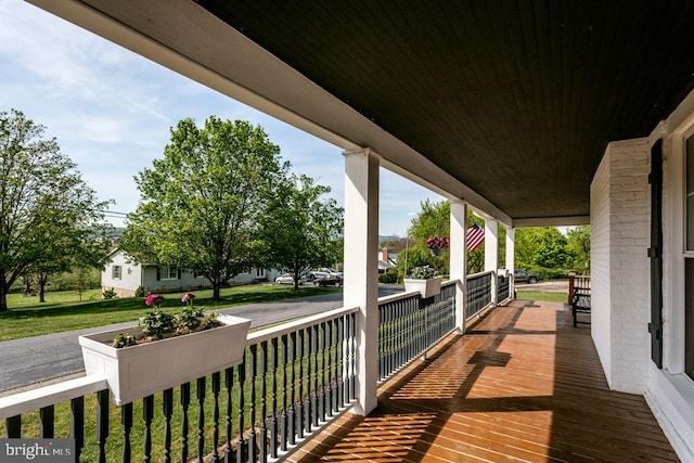 644 Early Dr, Broadway, VA 22815 - wooden terrace featuring a porch and a lawn