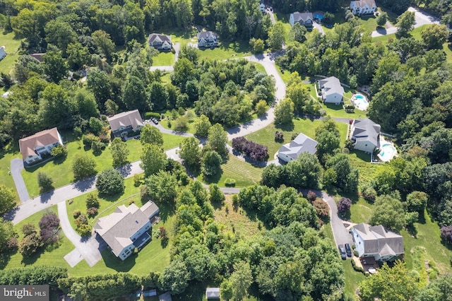 aerial view of residential area